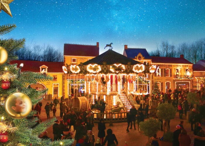 Village illuminé du Puy du Fou à Noël